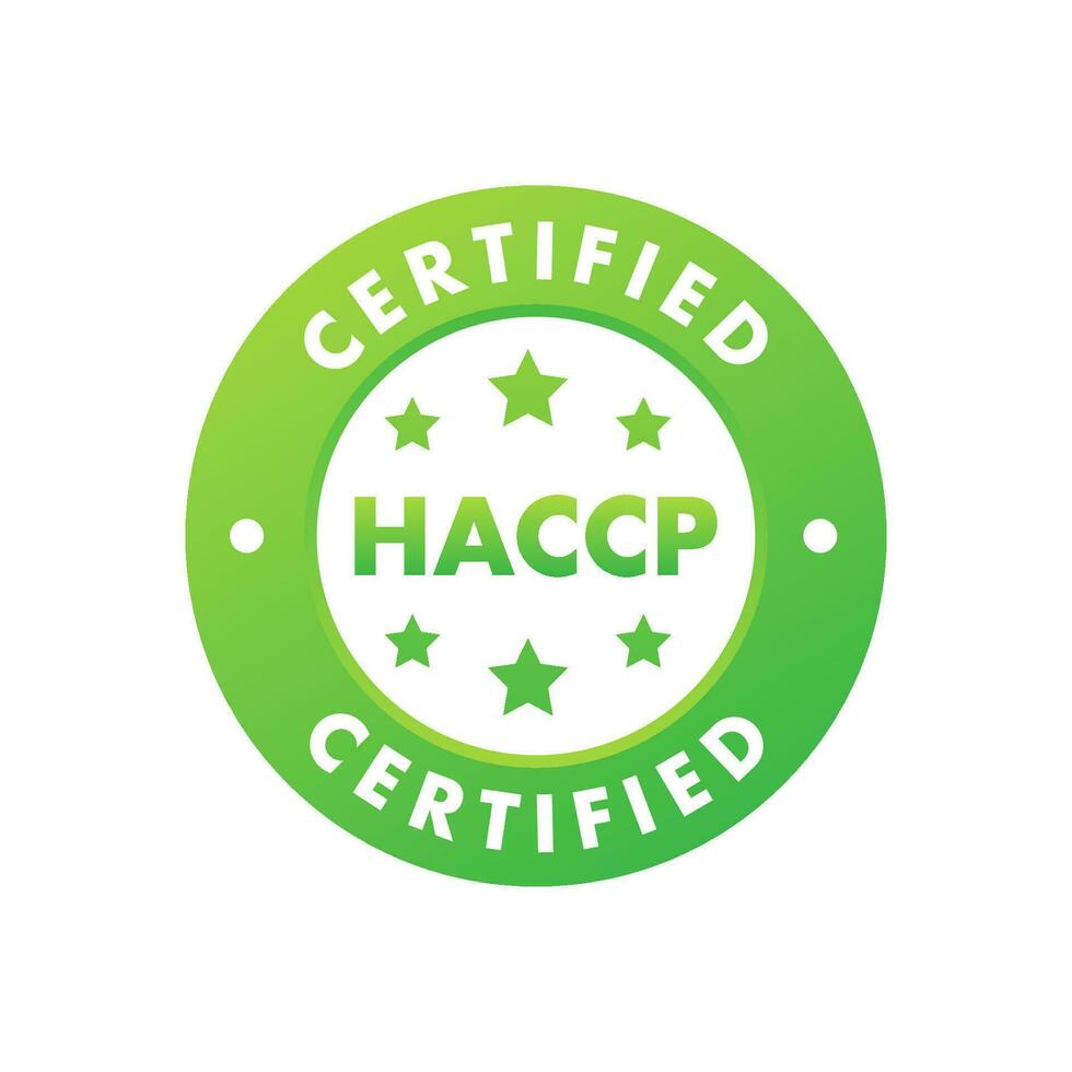 HACCP Certified icon on white background. Vector stock illustration