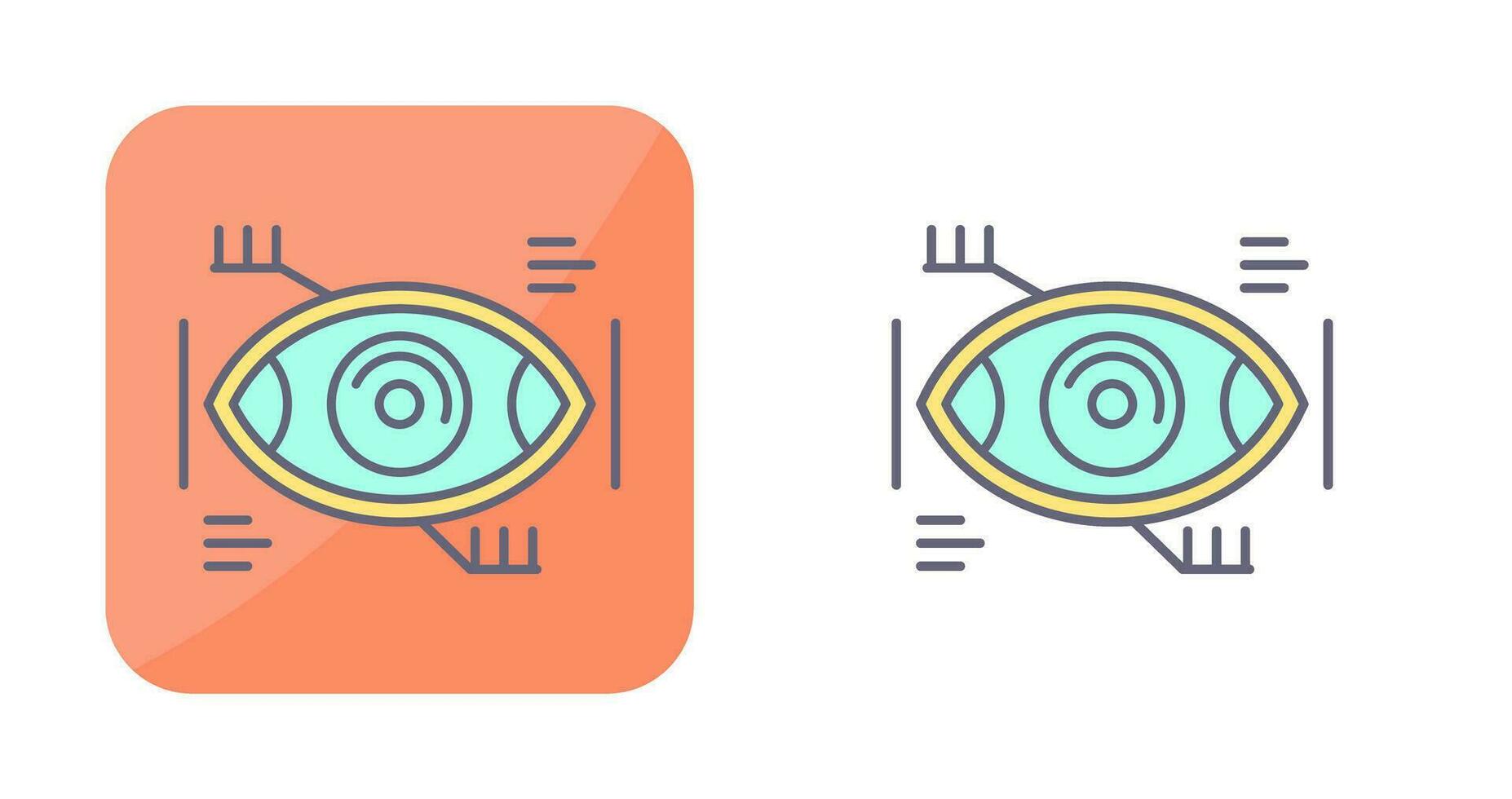 icono de vector de reconocimiento ocular