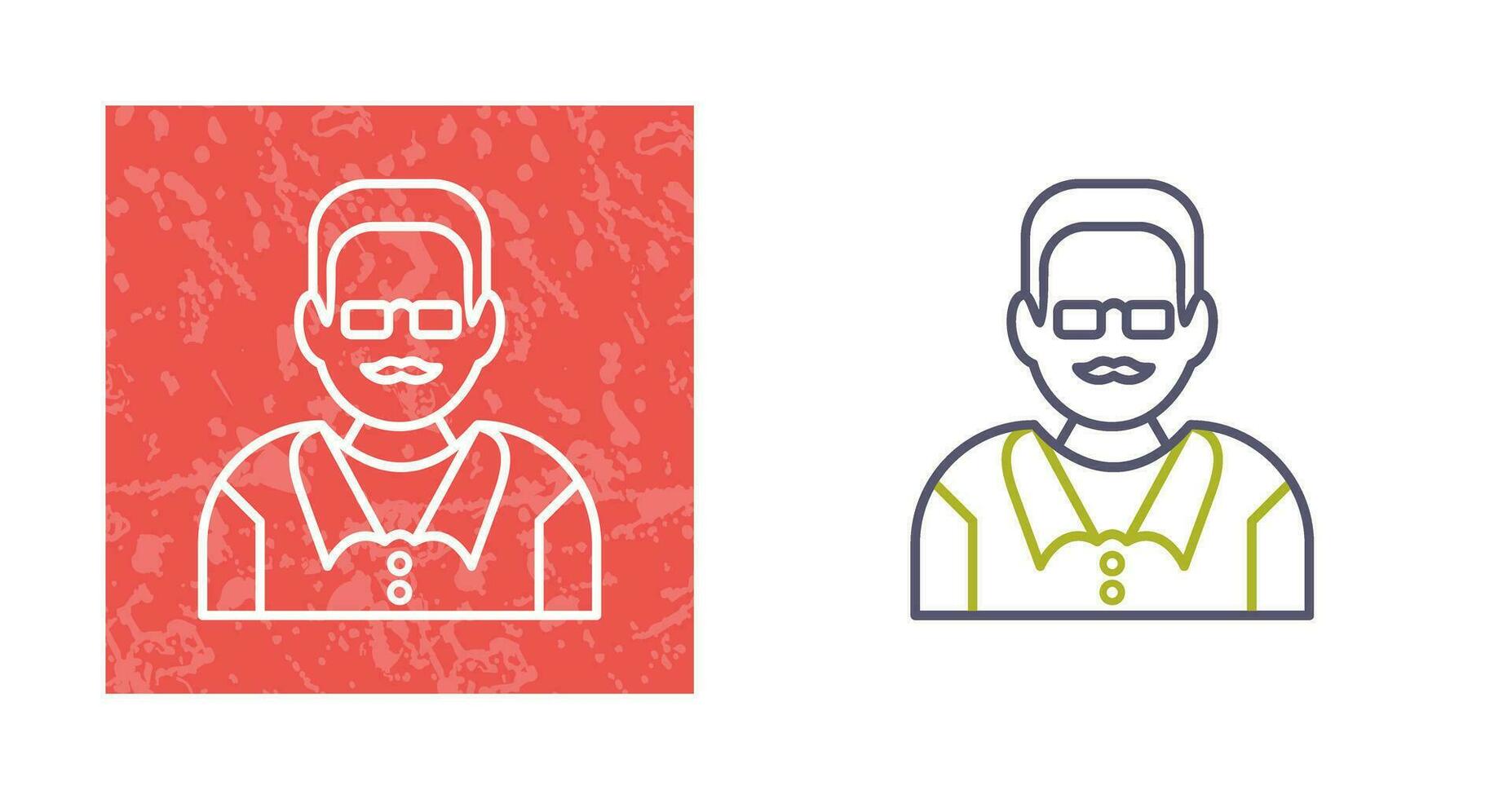 Unique Male Professor Vector Icon