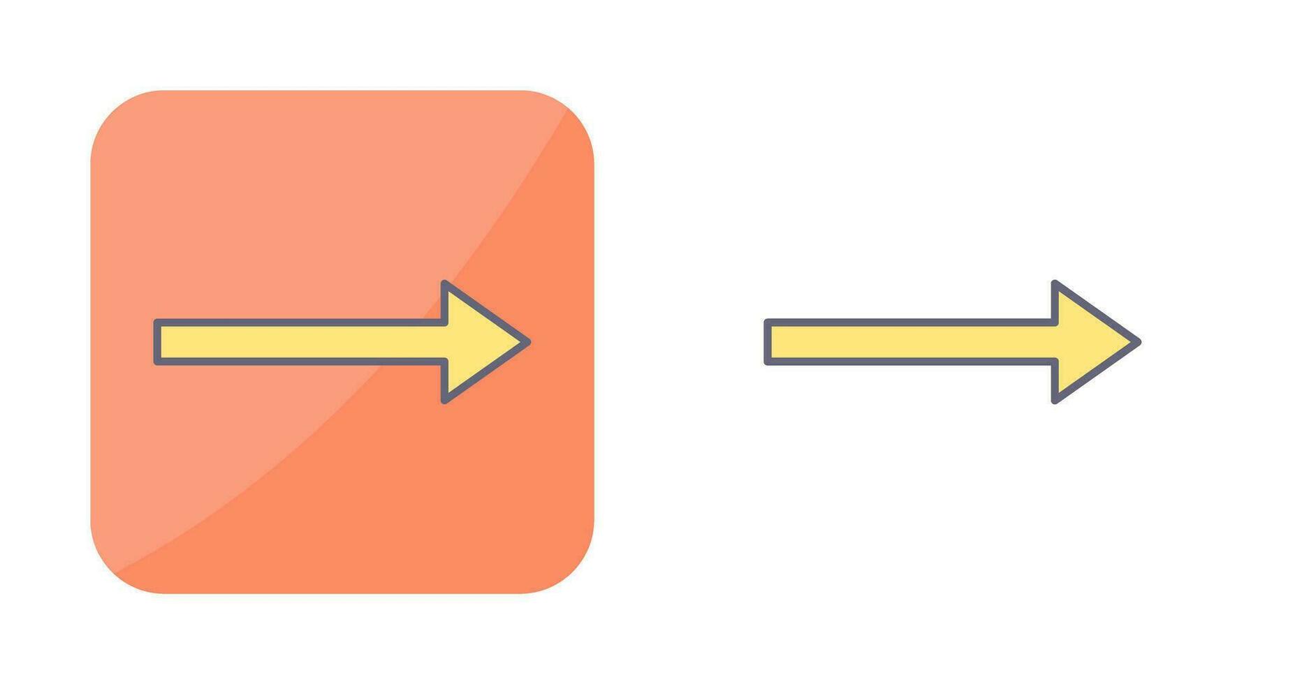 Unique Right Arrow Vector Icon