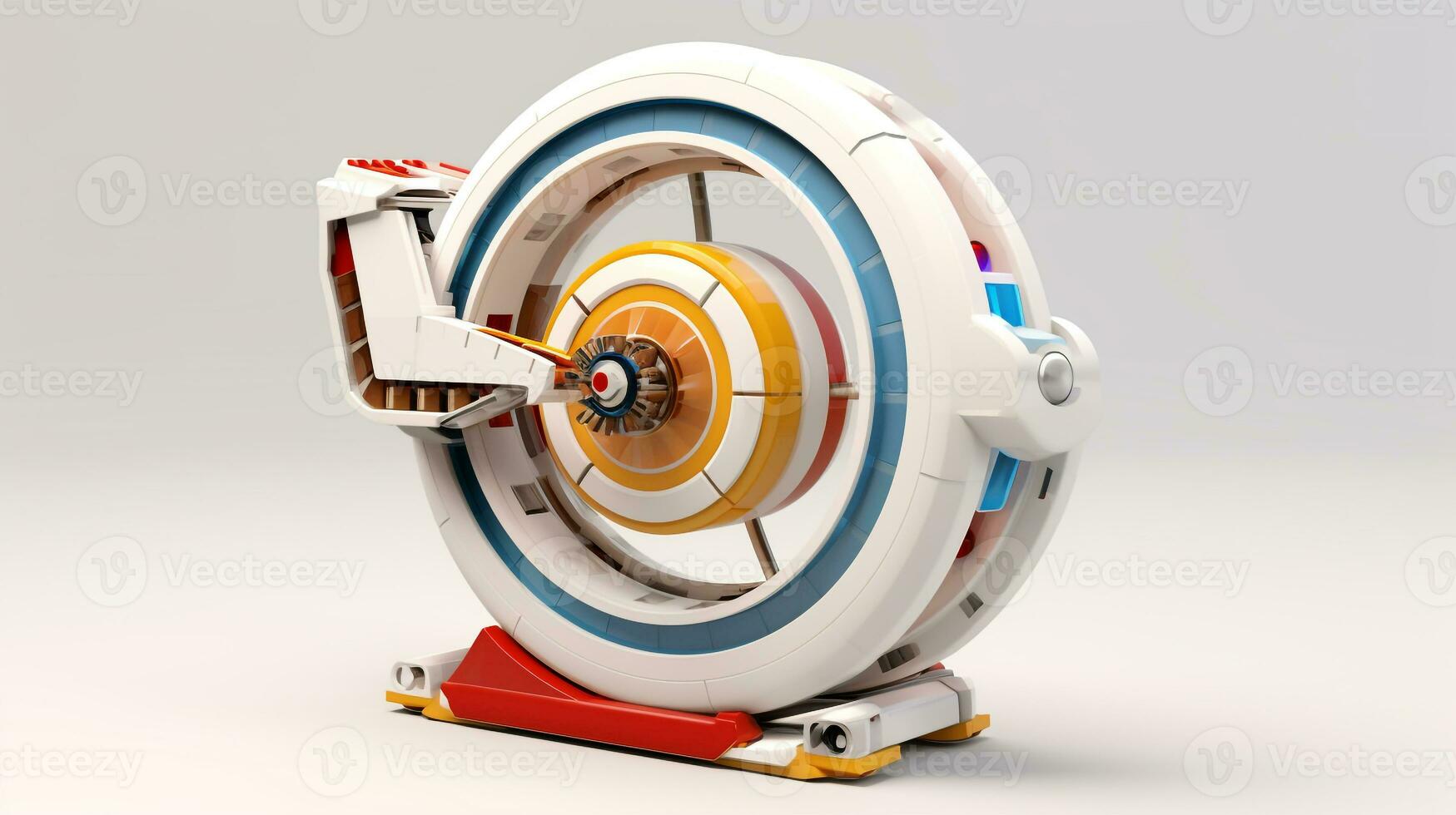 Displaying a 3D miniature Monowheel. Generative AI photo