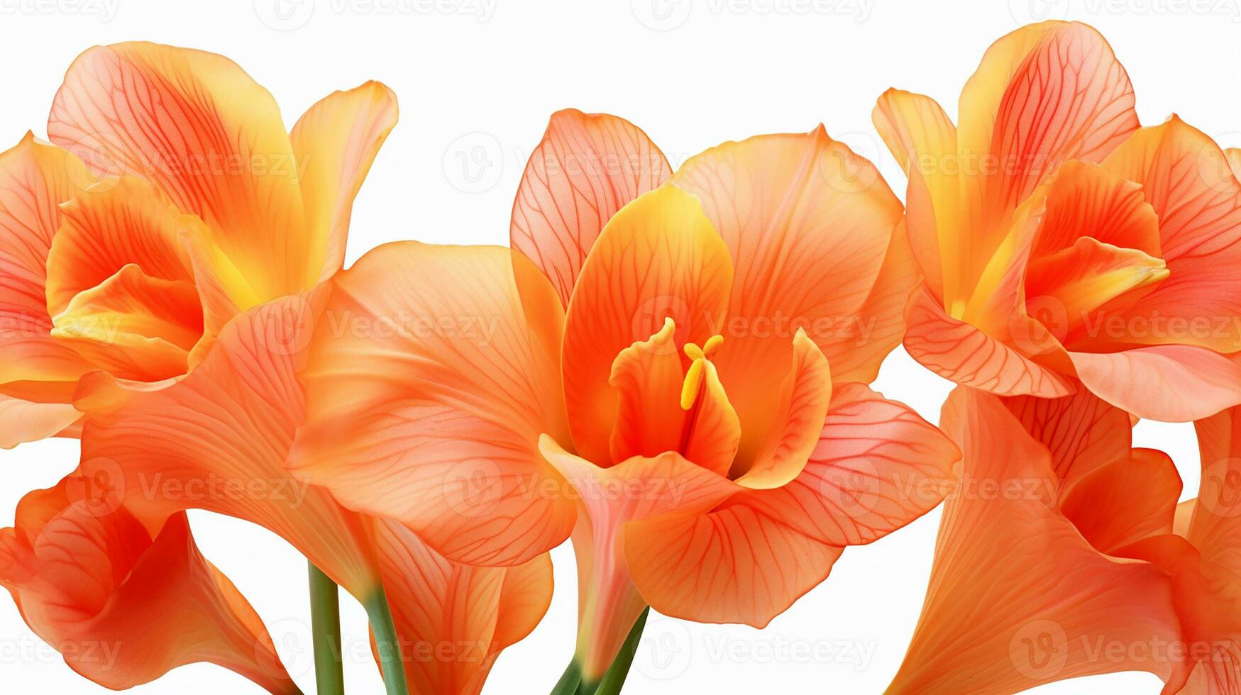 Canna Lily flower patterned background. Flower texture background. Generative AI photo