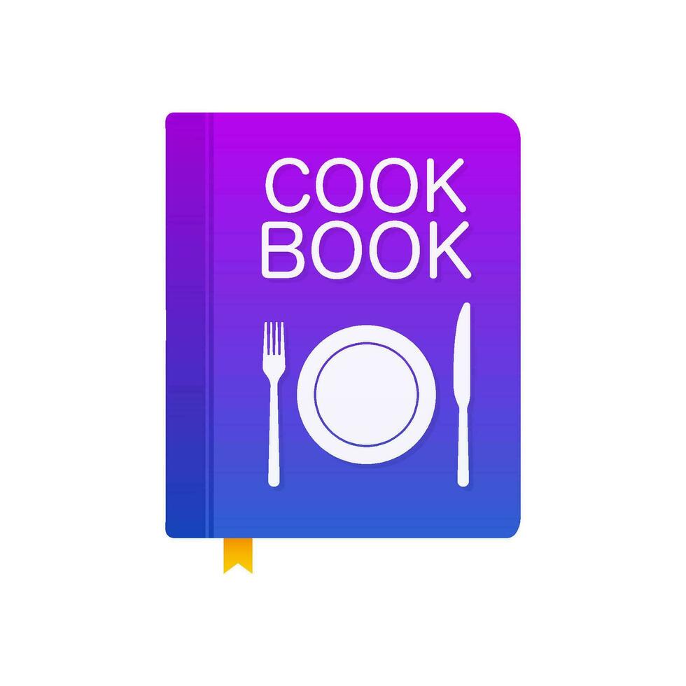 Cook book, great design for any purposes. Vector icon template background. Business icon