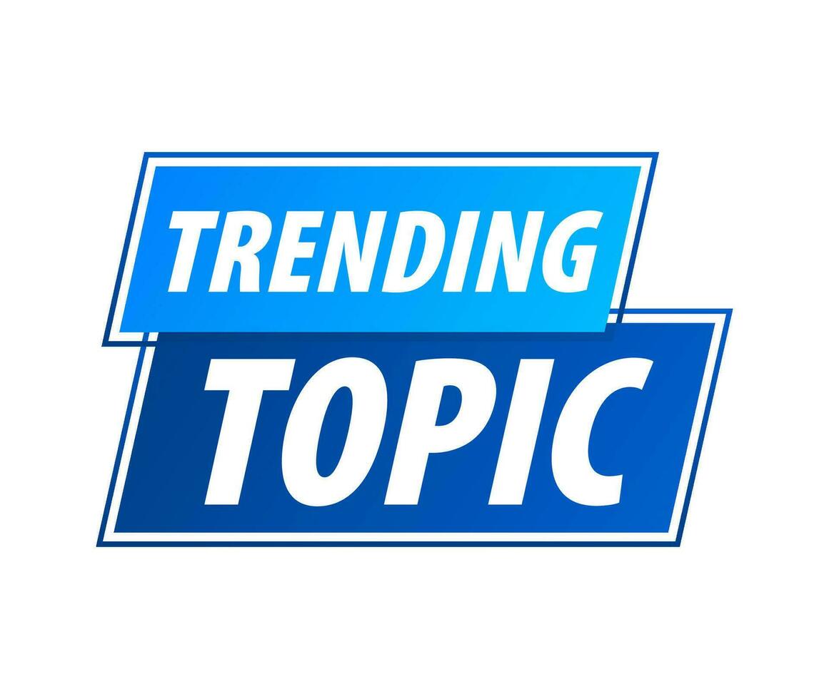 Trending topic icon badge. Ready for use in web or print design. Vector stock illustration