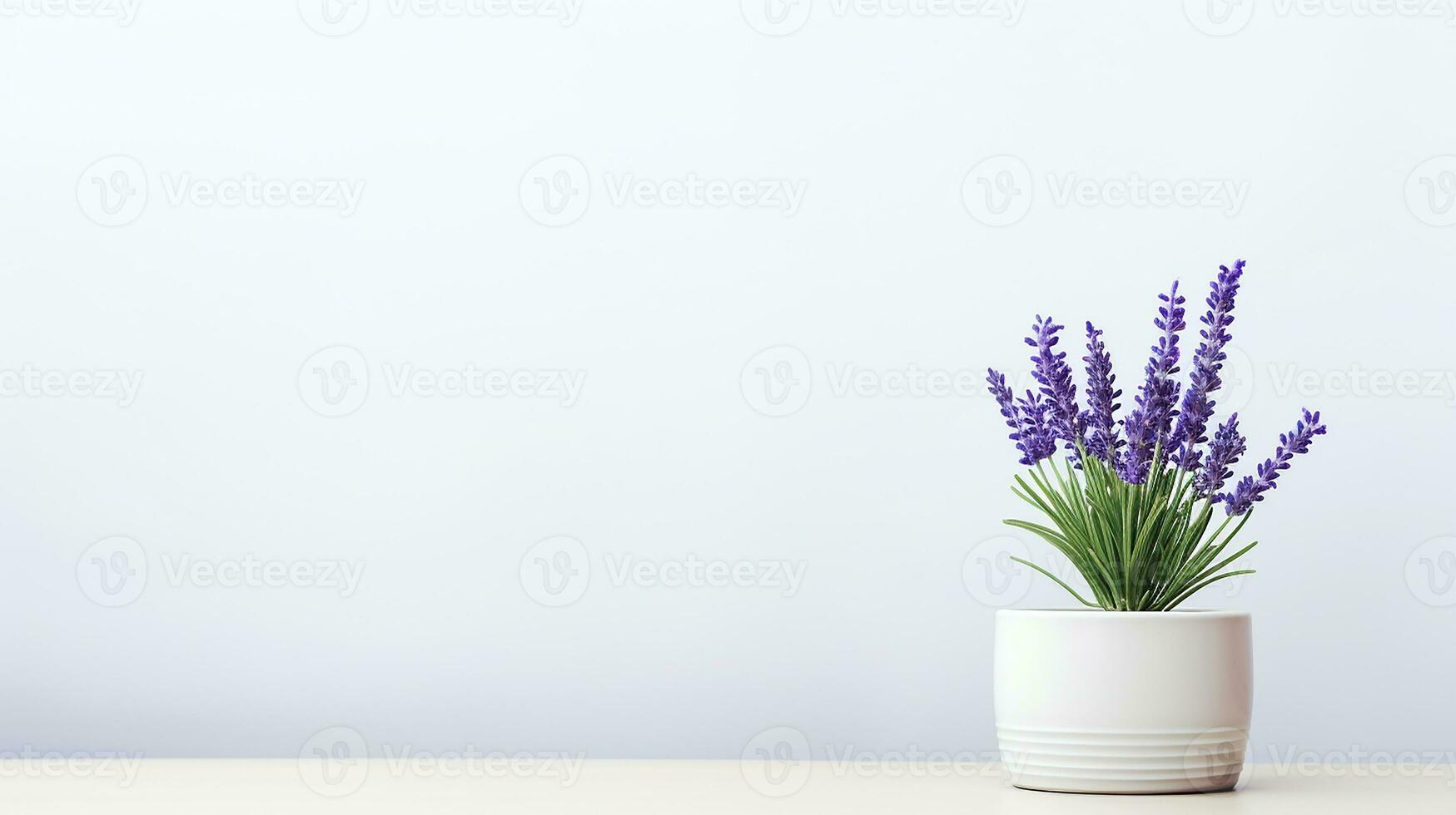 foto de lavanda flor en maceta aislado en blanco antecedentes. generativo ai