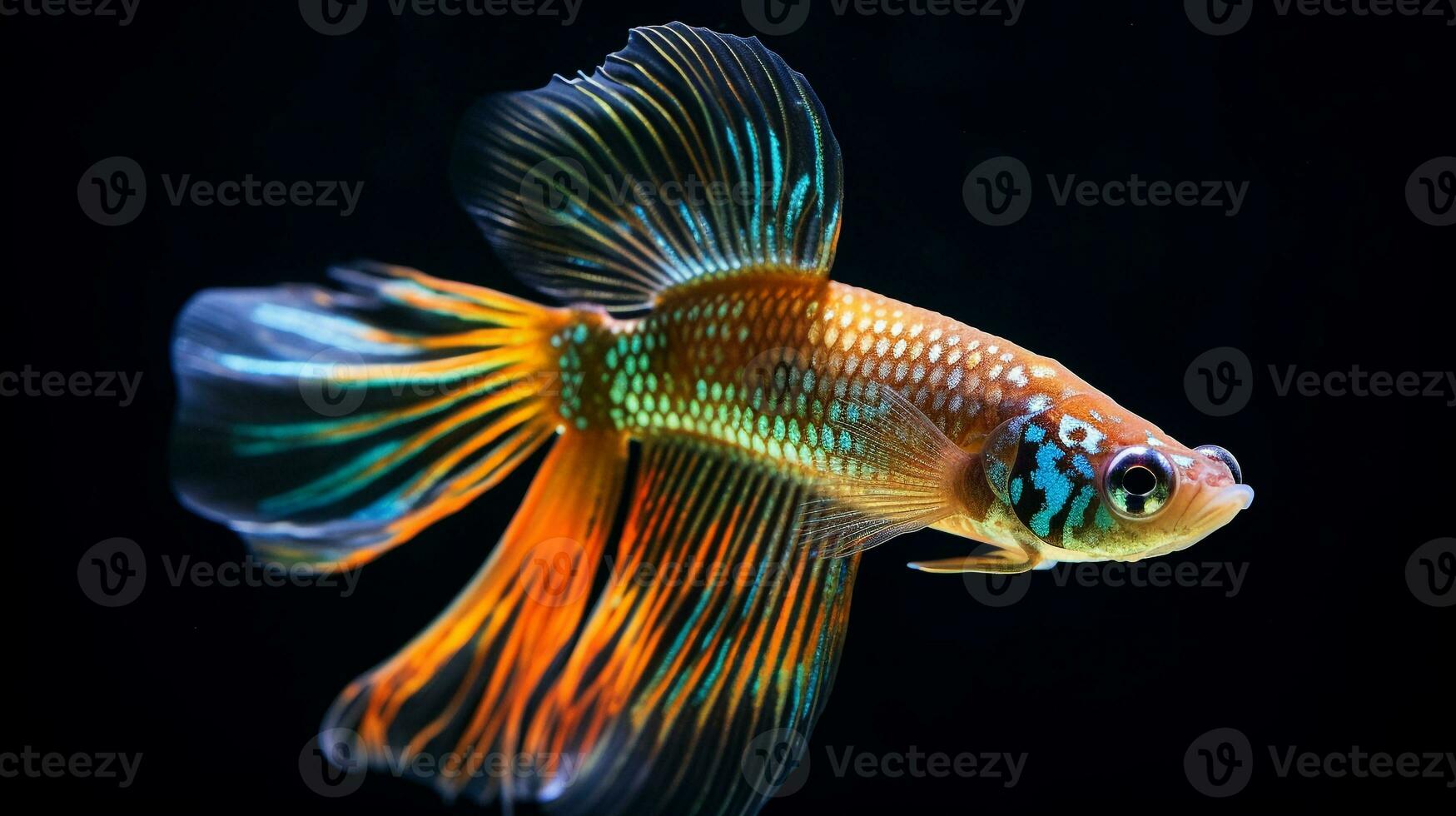 Wildlife photography of Photo of Guppy. Generative AI