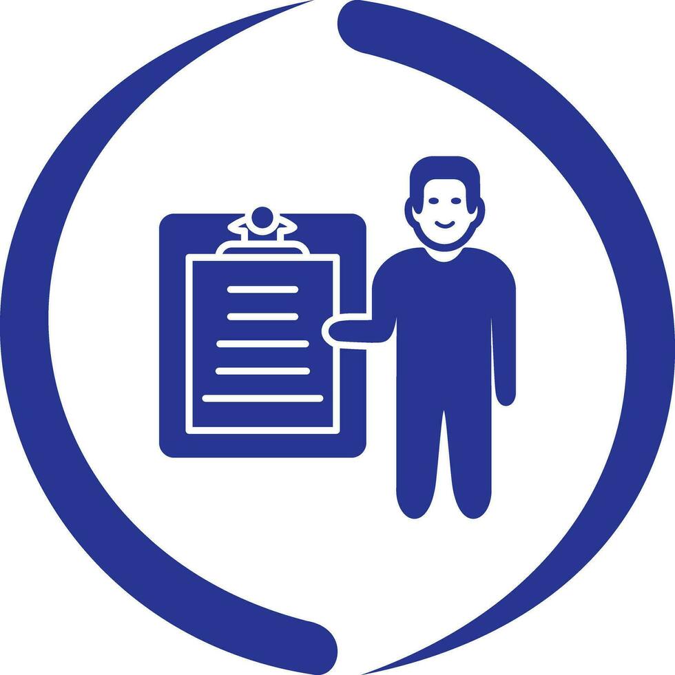 Unique Male Presenter Vector Icon