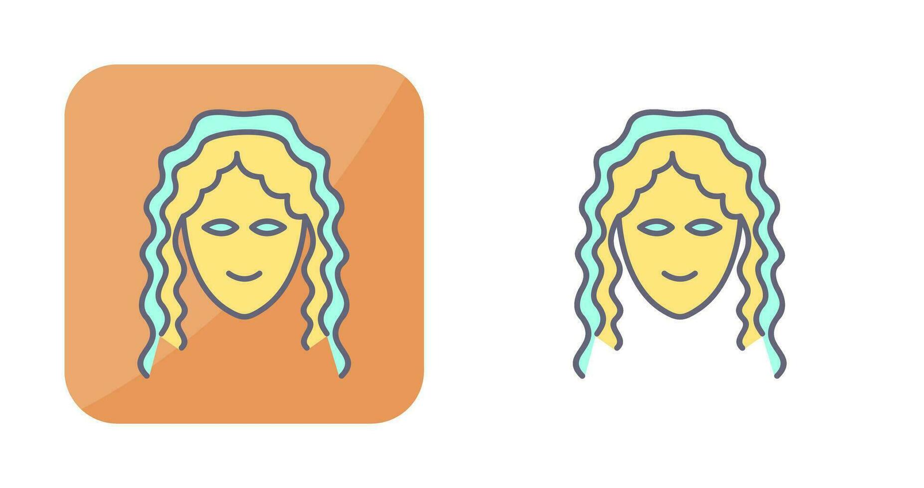 Hair Curly Vector Icon