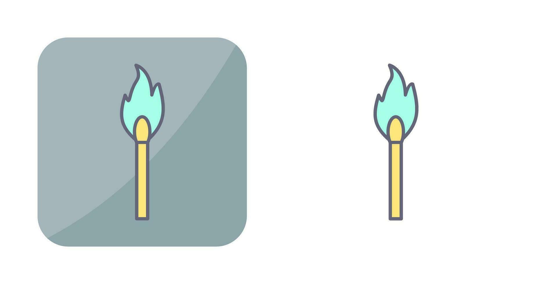 Unique Lit Matchstick Vector Icon