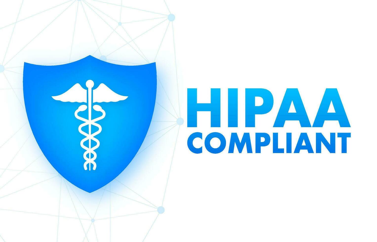 Hipaa compliant. Checkmark icon. Vector design Logo symbol