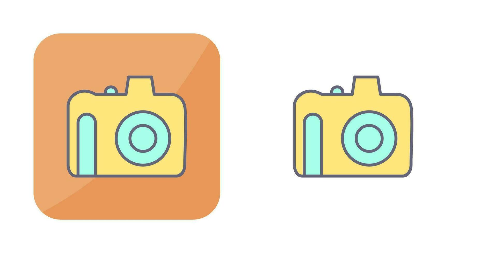 Unique DSLR Camera Vector Icon