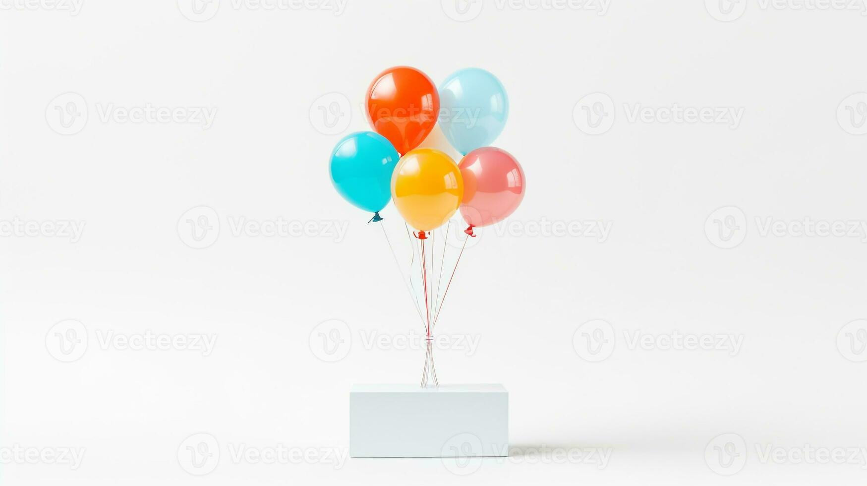 Displaying a 3D miniature Balloon. Generative AI photo