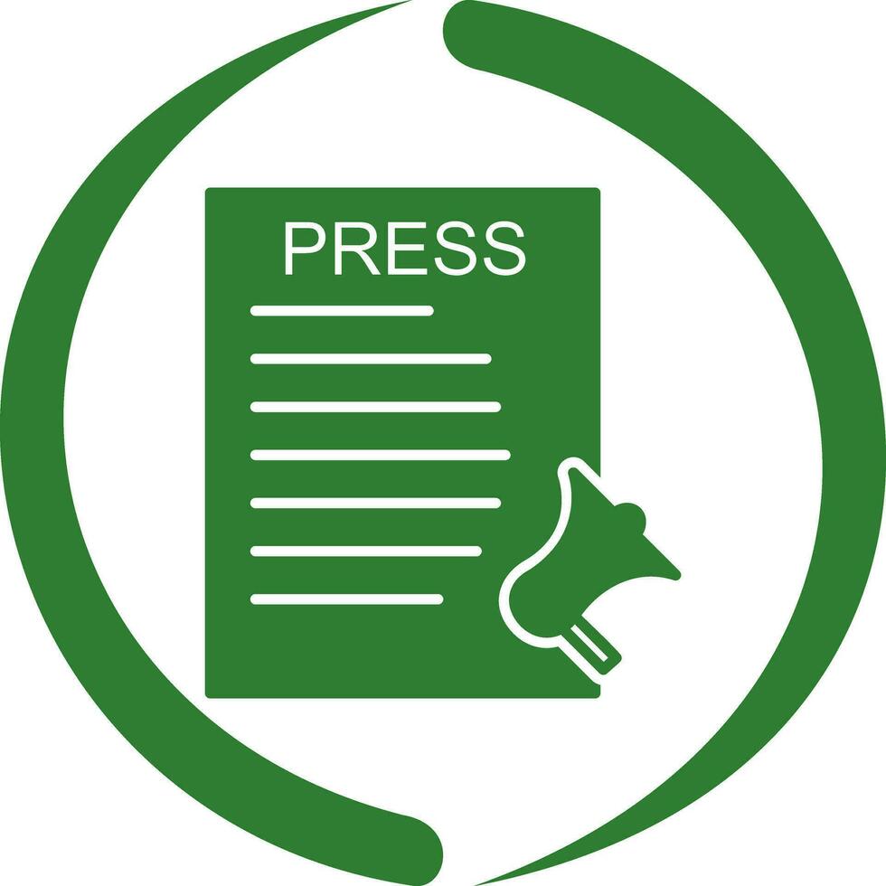 Unique Press Releases Vector Icon