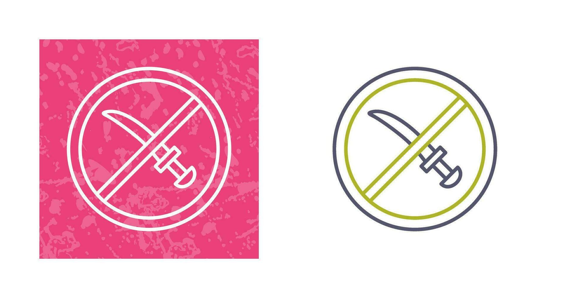 No Weapons Vector Icon