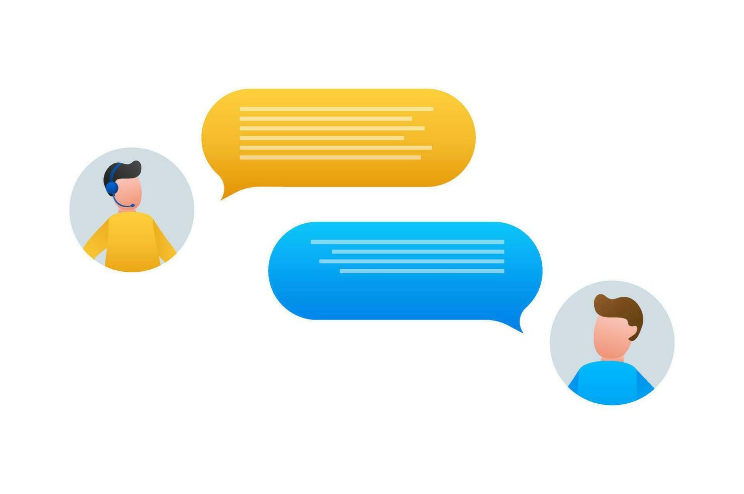 Chat messages notification on smartphone vector illustration. Social media concept.