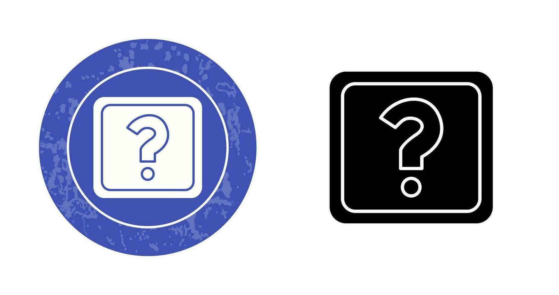 Unique Question Mark Vector Icon