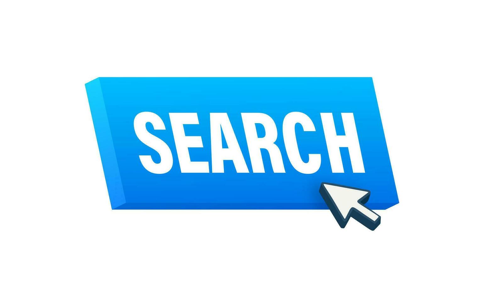 Search button and click, search Bar for browser. Vector stock illustration.