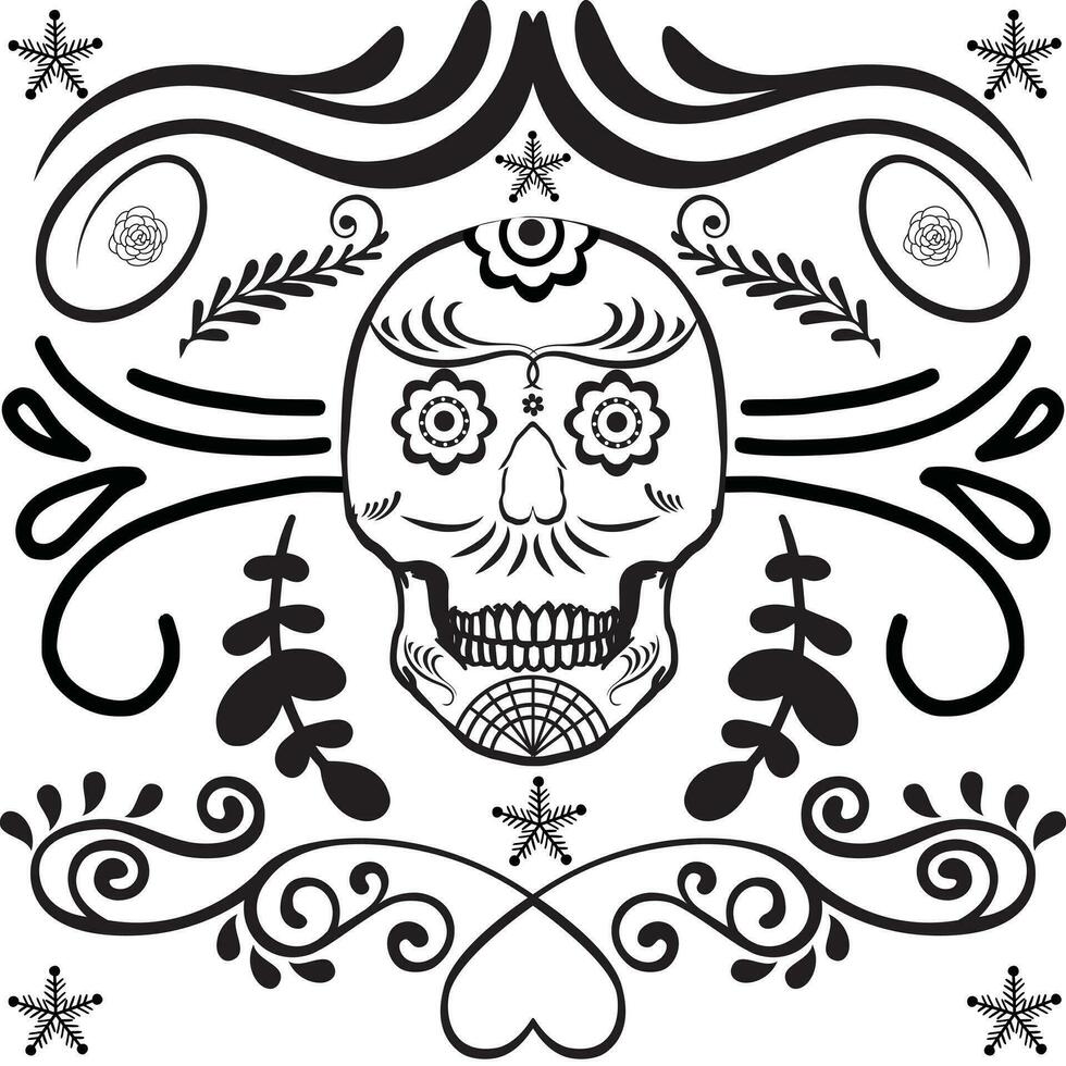 día de el muerto. Delaware los muertos mexicano fiesta diseño elementos para póster, saludo tarjeta, bandera. vector ilustración.rint