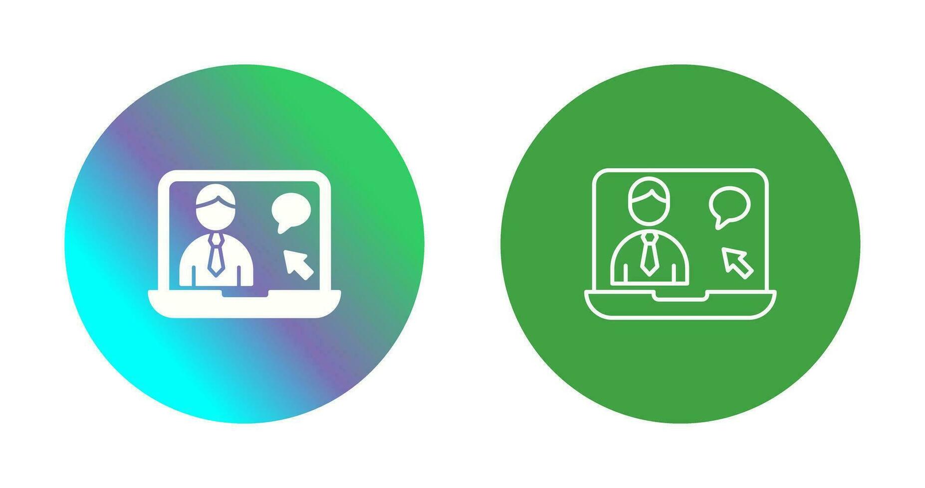 Online Interview Vector Icon