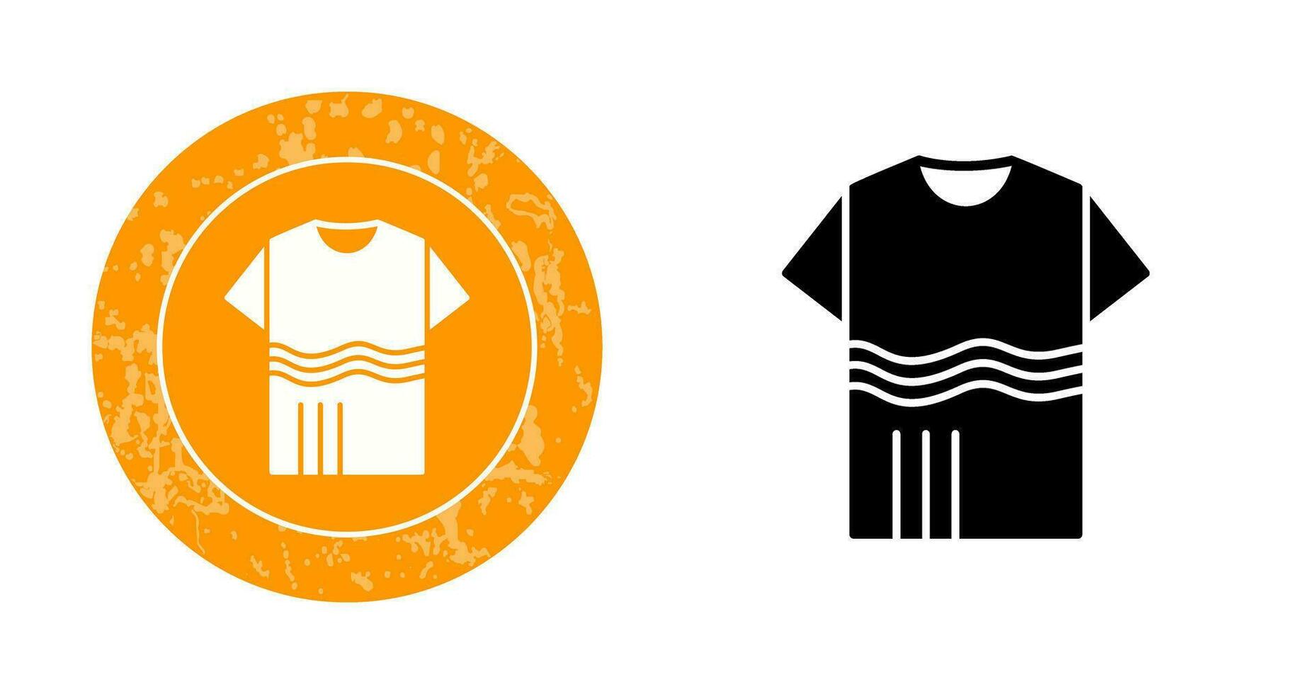 T Shirt with lines Vector Icon