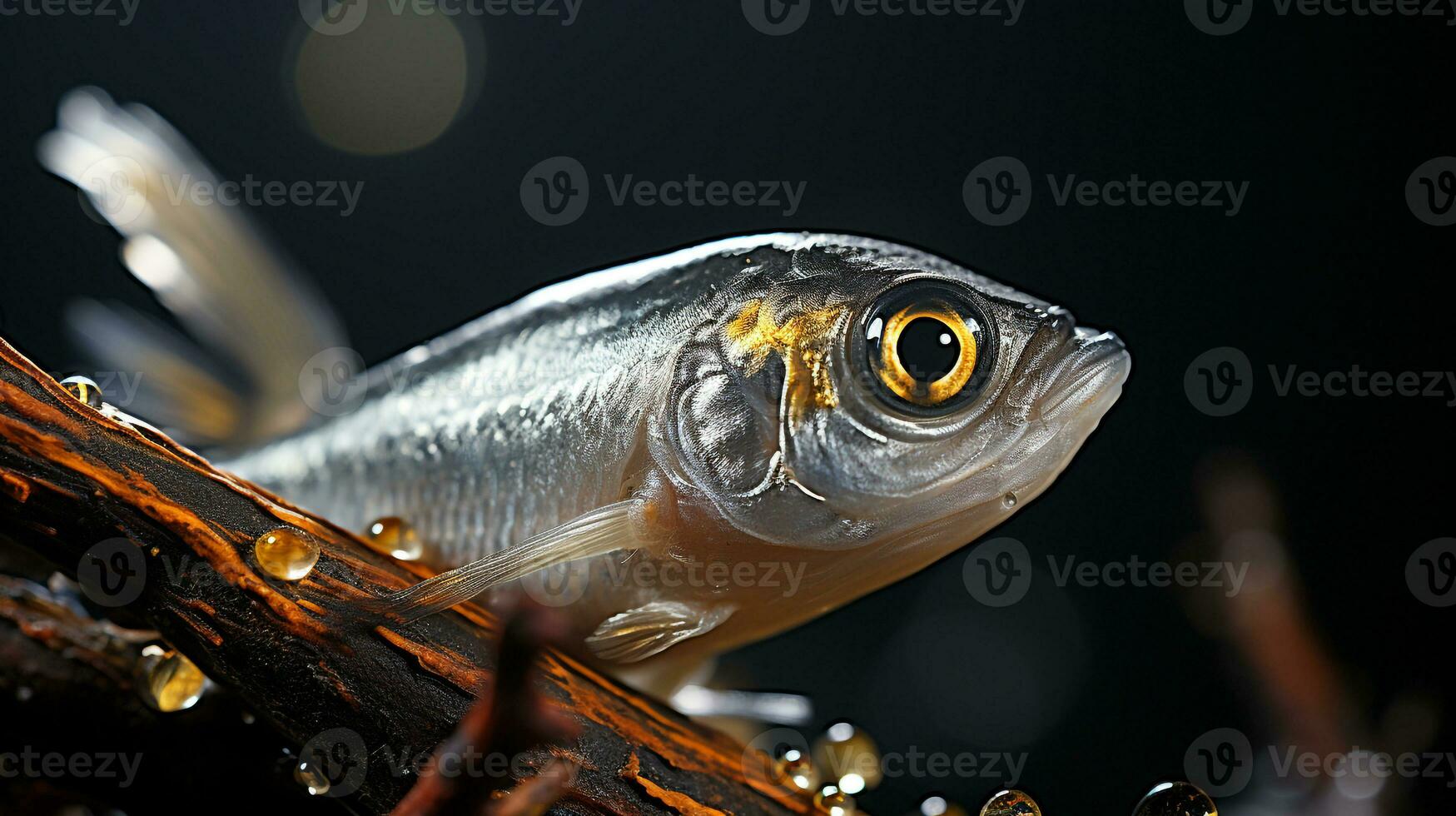 Close-up photo of a X-ray Tetra looking any direction. Generative AI