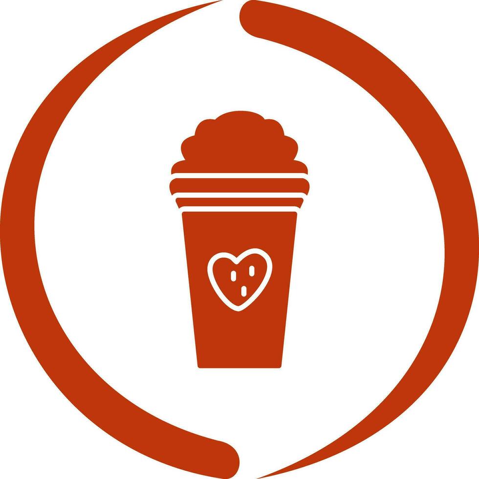 Unique Strawberry Milkshake Vector Icon