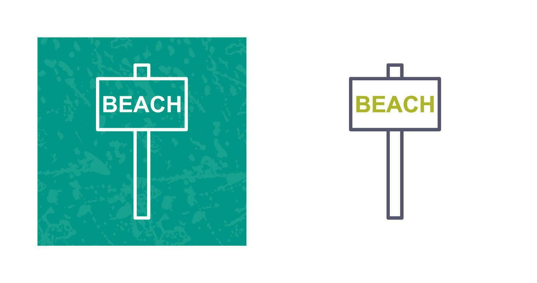 Beach Sign Vector Icon