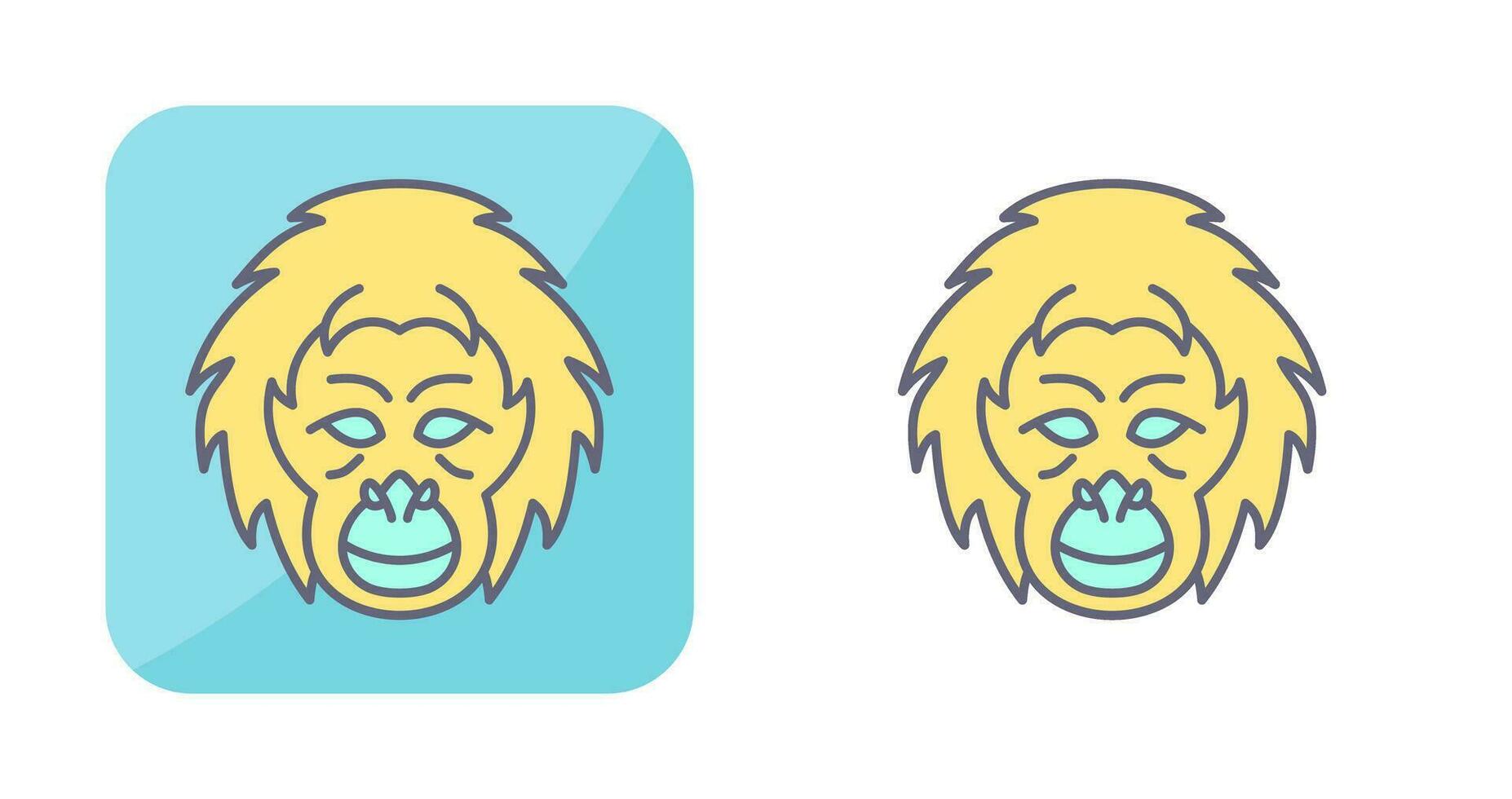Orangutan Vector Icon