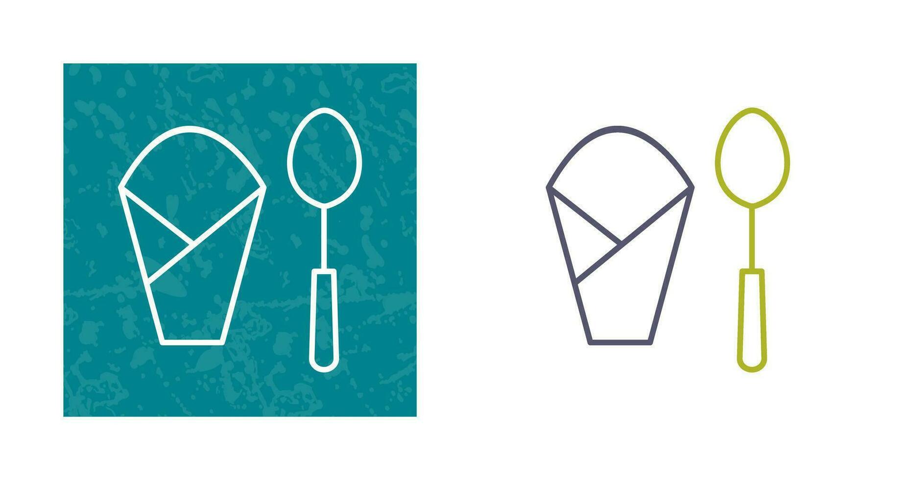 Spoon and Napkin Vector Icon