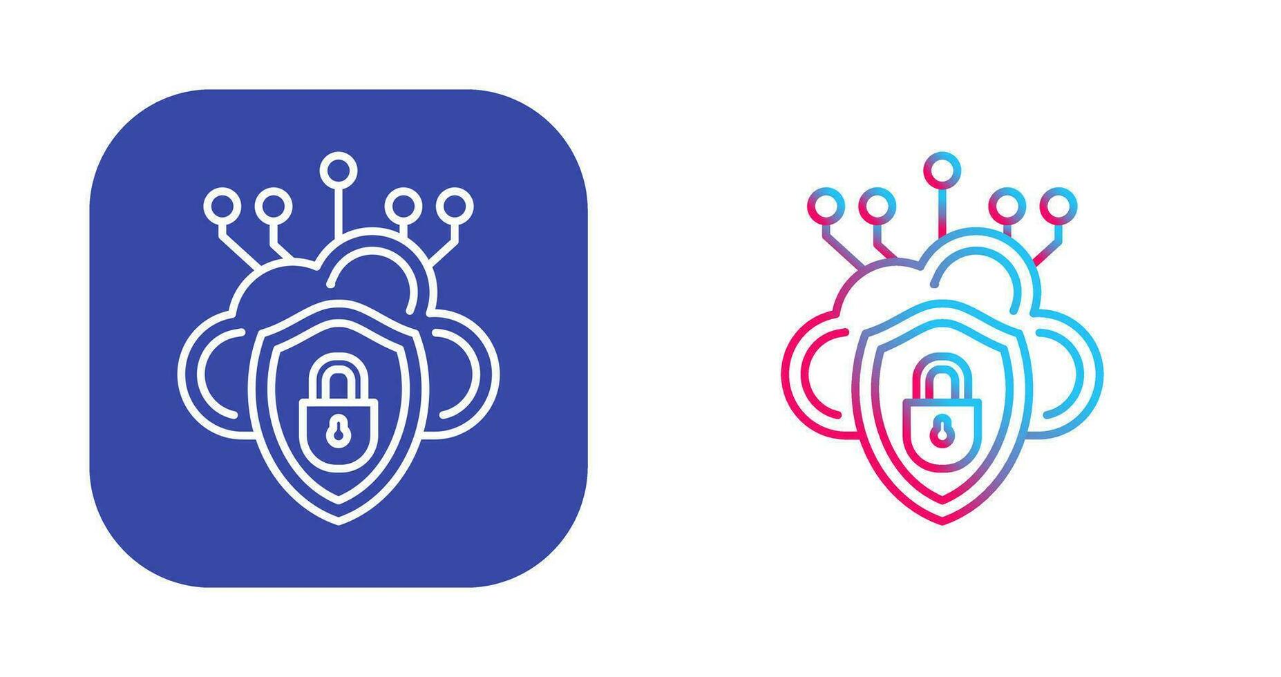 Cloud Security Vector Icon