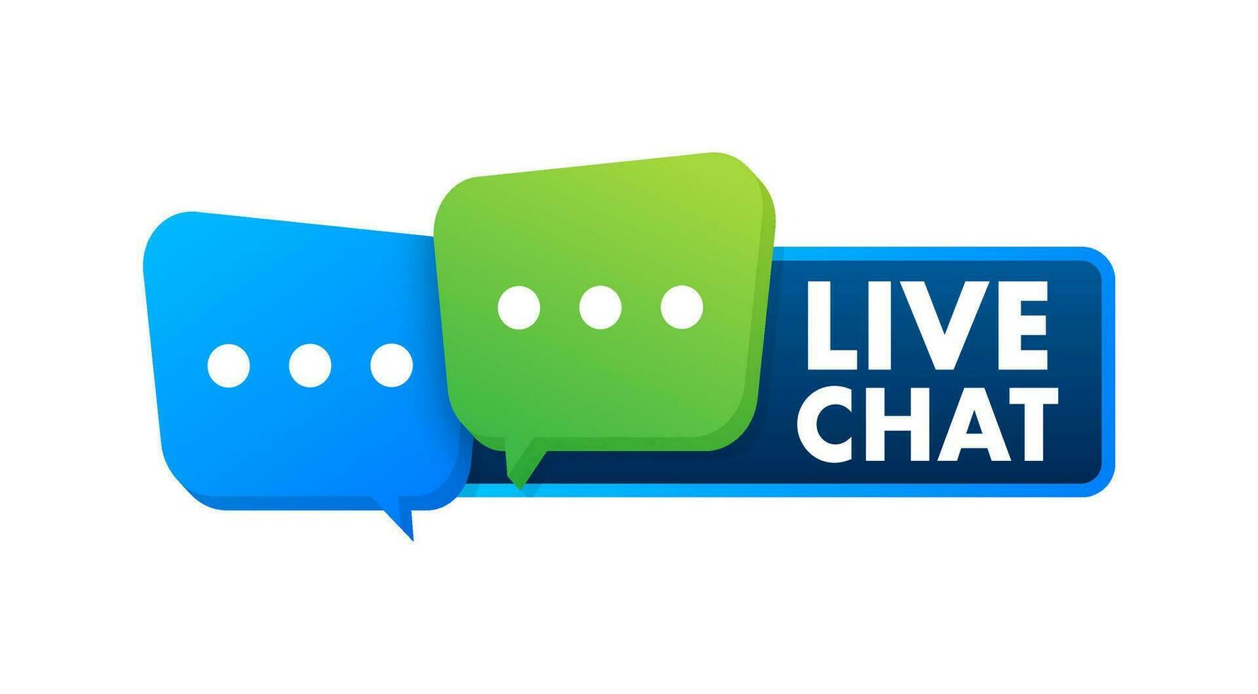 live chat. Support service. Live communication. Vector stock illustration