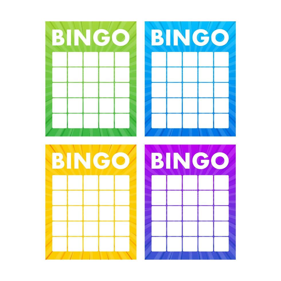 Bingo or Lottery game, card. Big Win. Vector stock illustration