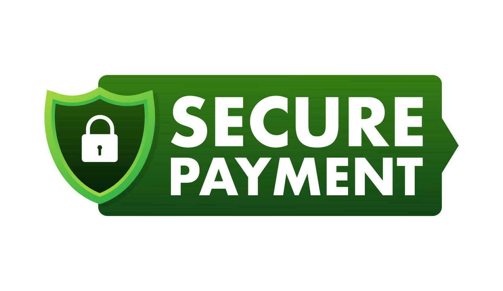 Secure payment. Credit card icon with shield. Secure transaction. Vector stock illustration