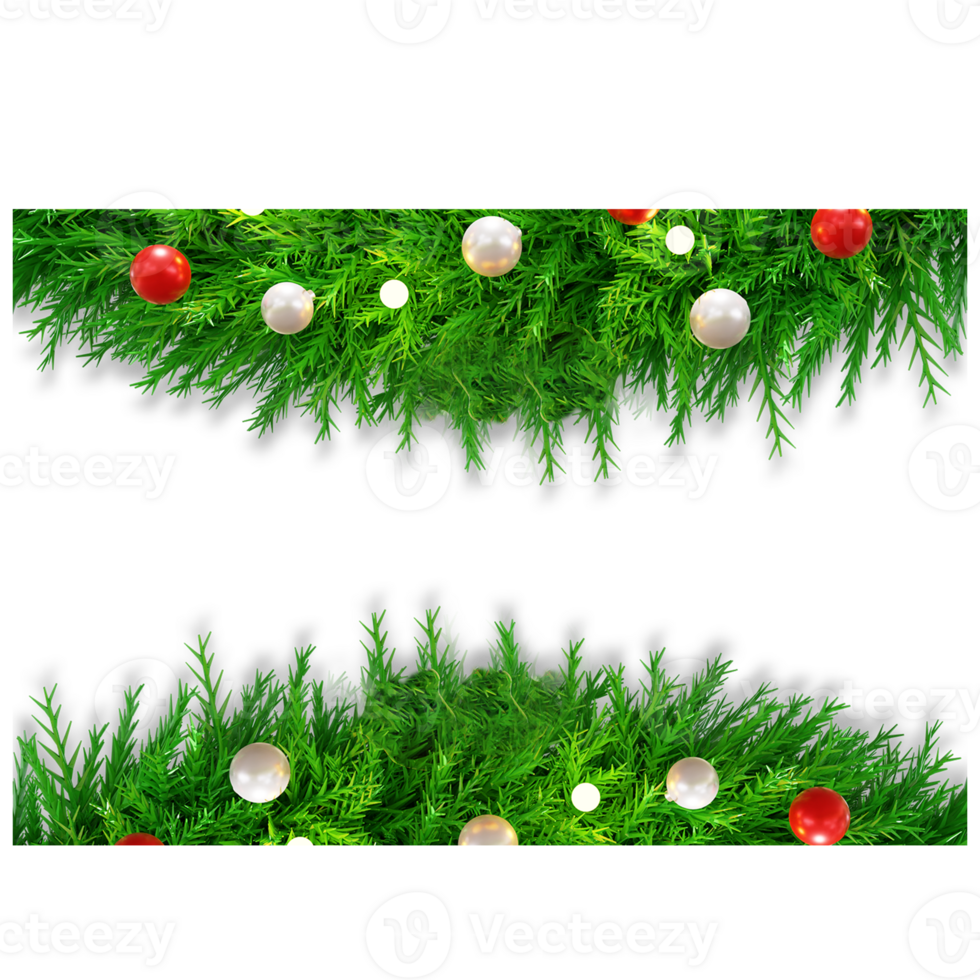 Christmas border frame with ball and light 29908611 PNG