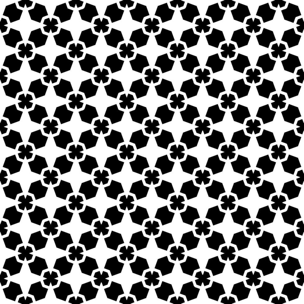 Black and white seamless pattern texture. Greyscale ornamental graphic design. Mosaic ornaments. Pattern template. vector