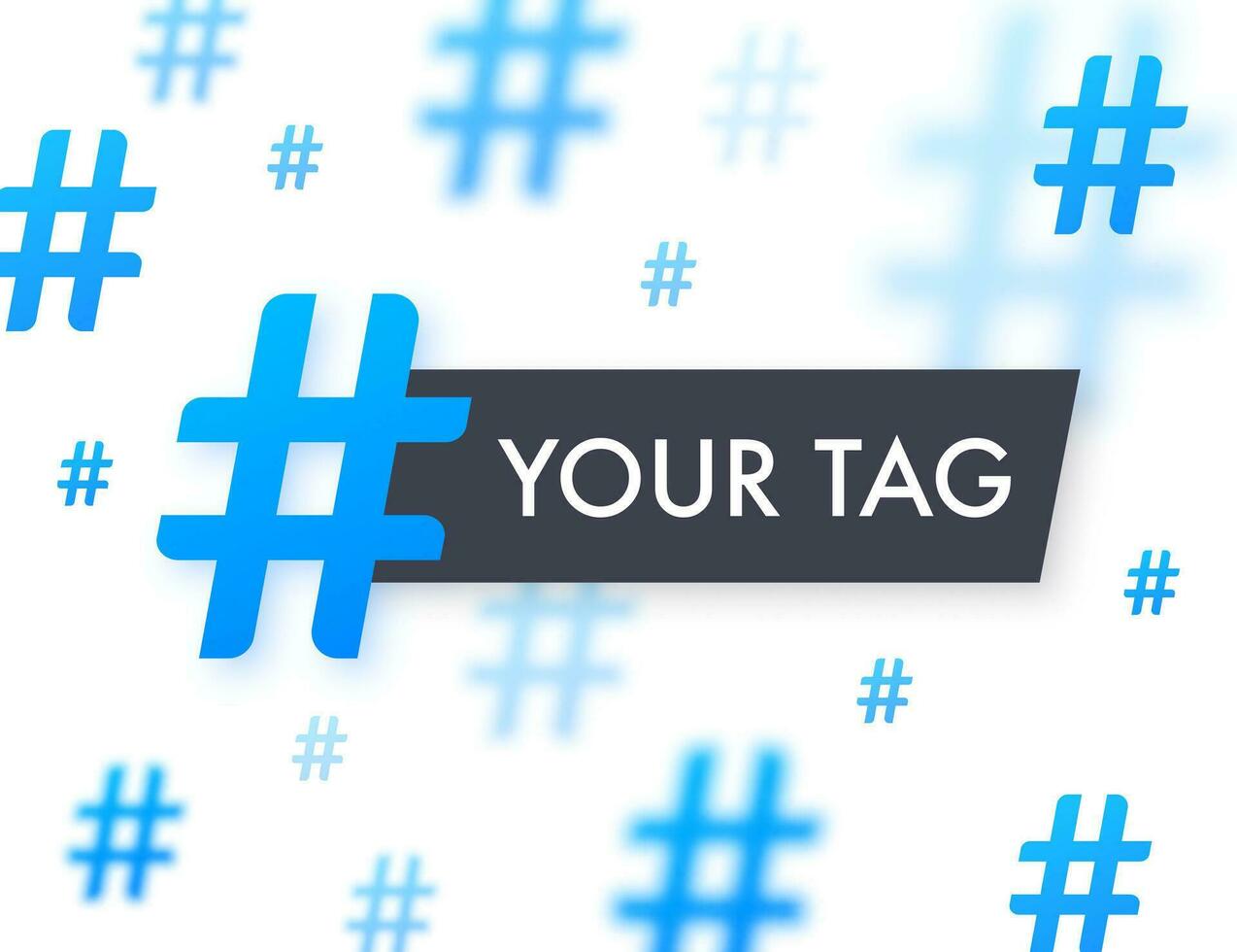 hashtag, comunicación signo. resumen ilustración para tu diseño en blanco antecedentes. social medios de comunicación contenido. hashtag signo. vector valores ilustración