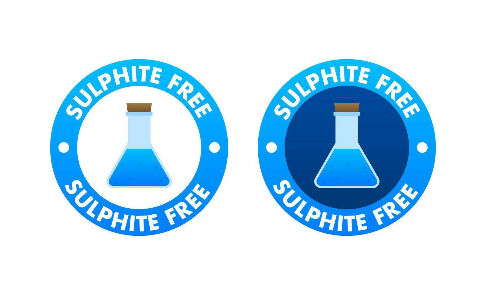 Flat icon with sulphite free. Vector design
