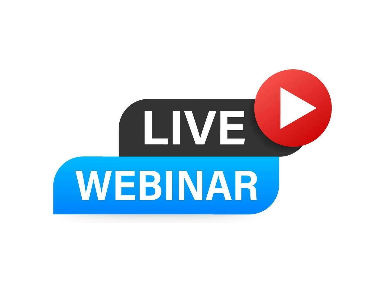 Live Webinar Button, icon Vector illustration