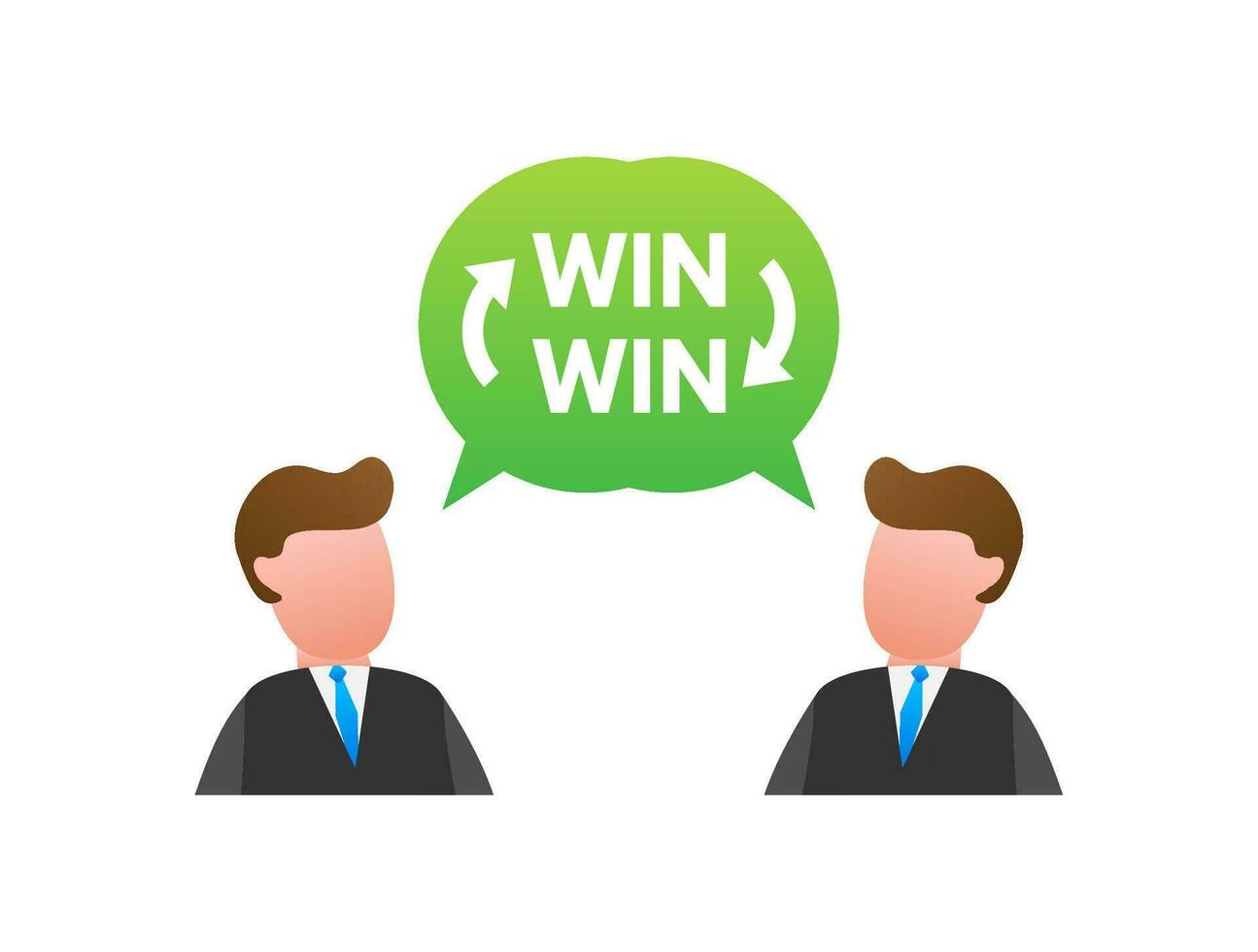 Win win strategy. Partnership, Deal Vector stock illustration