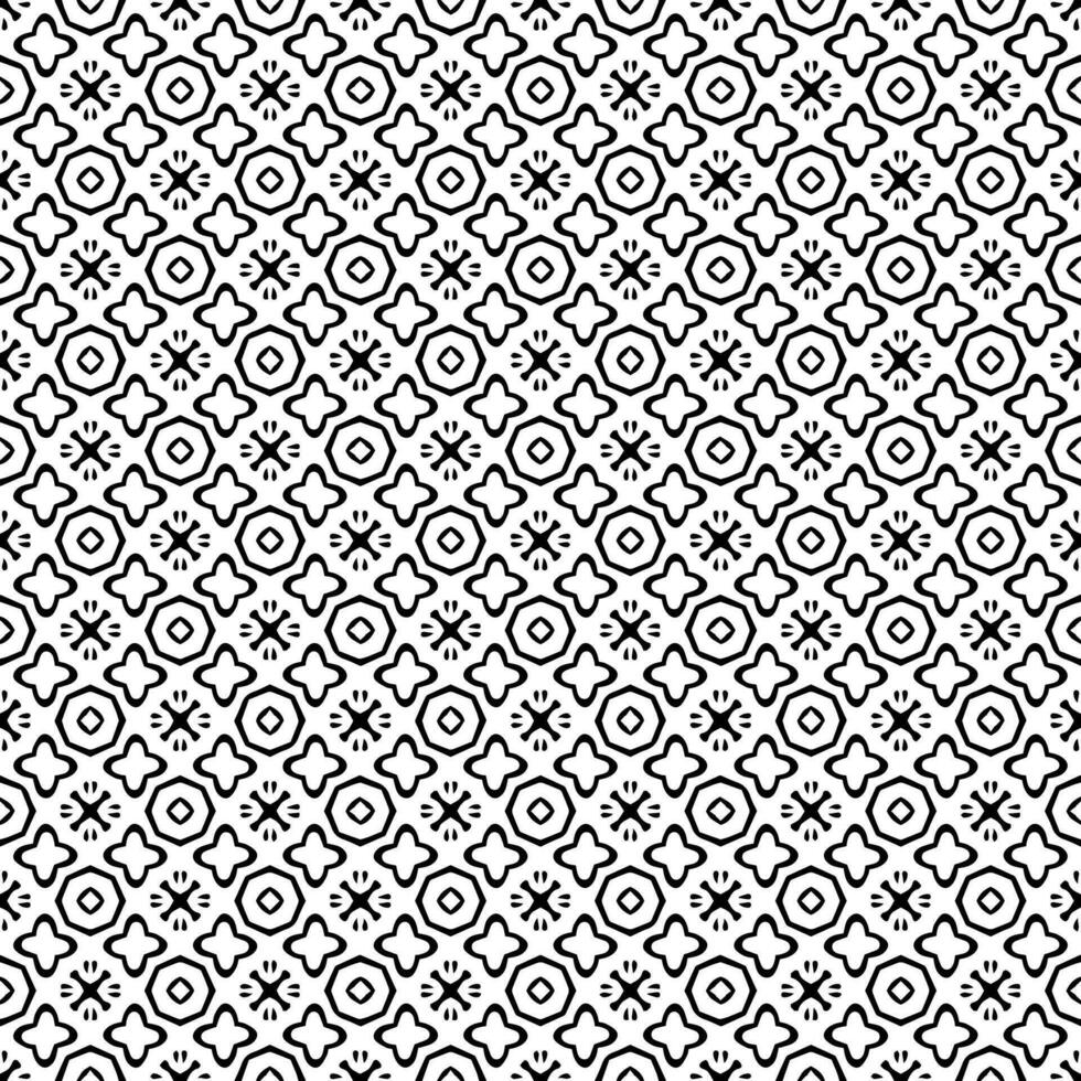 Black and white seamless pattern texture. Greyscale ornamental graphic design. Mosaic ornaments. Pattern template. vector