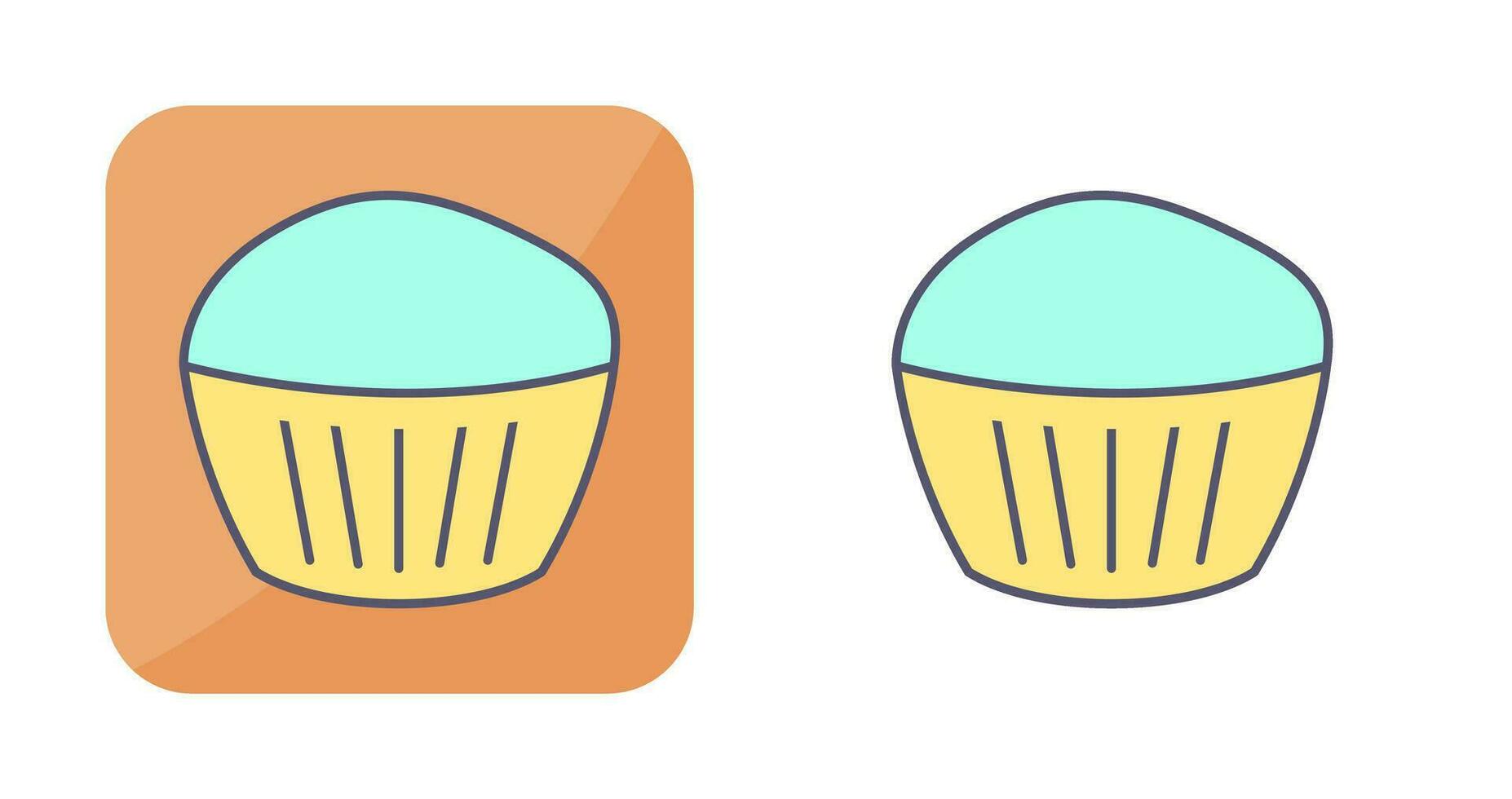 icono de vector de muffin de chocolate