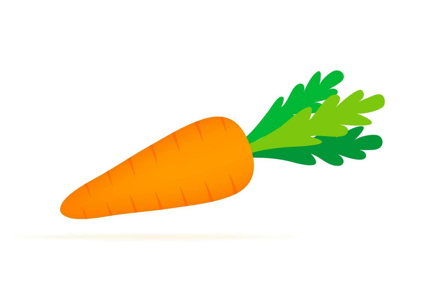 Carrot icon. Flat design on a white background. Vector stock illustration.