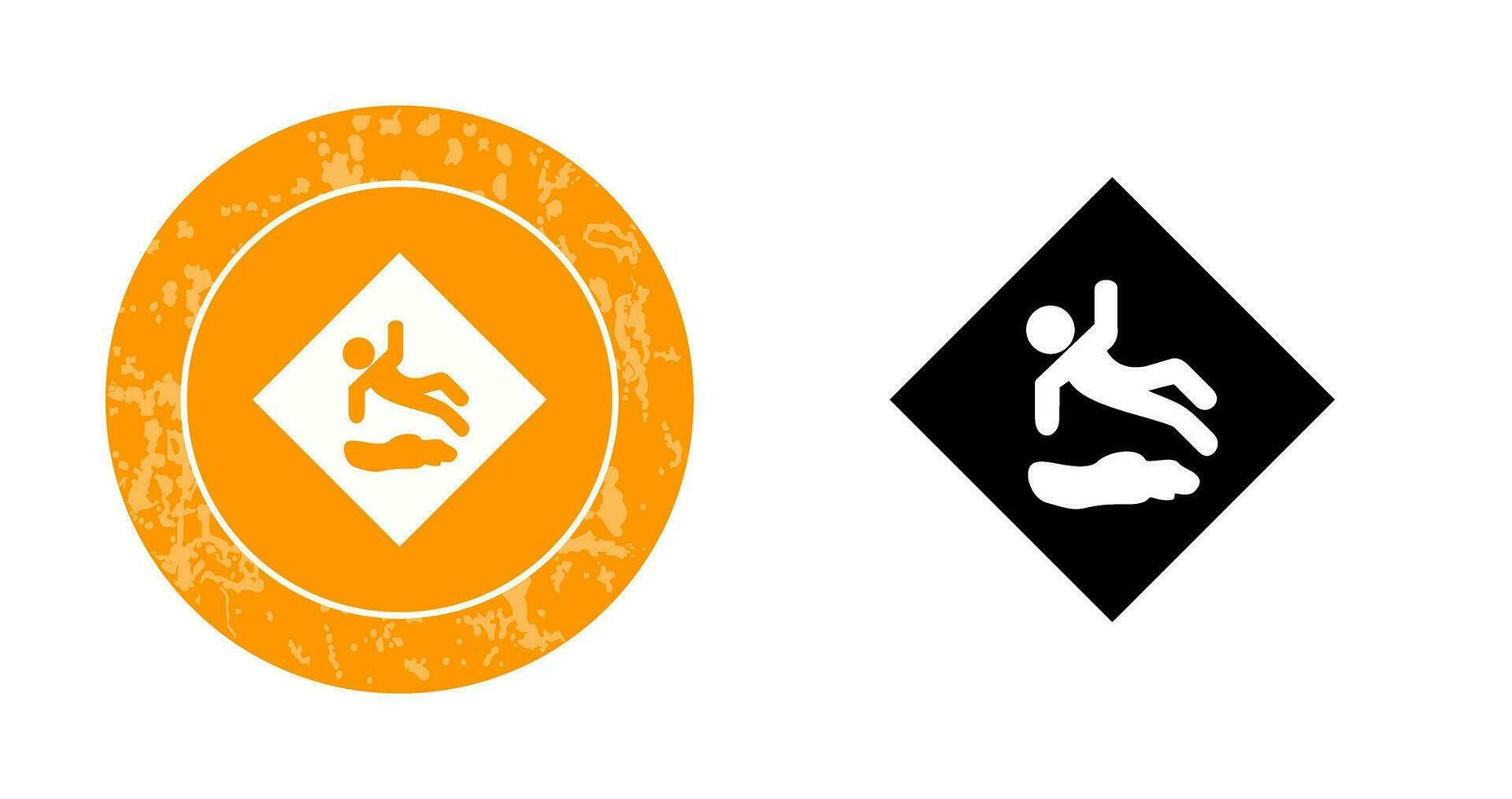 Danger of Slipping Vector Icon