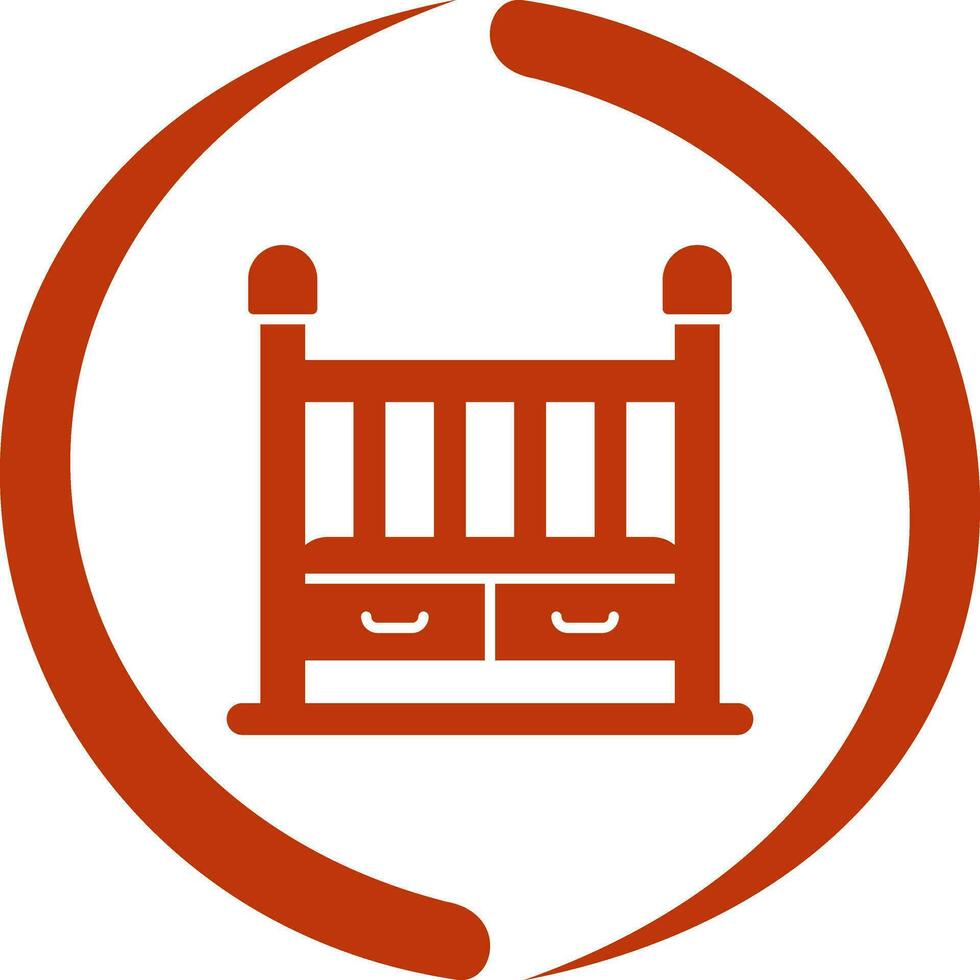Baby Crib Vector Icon