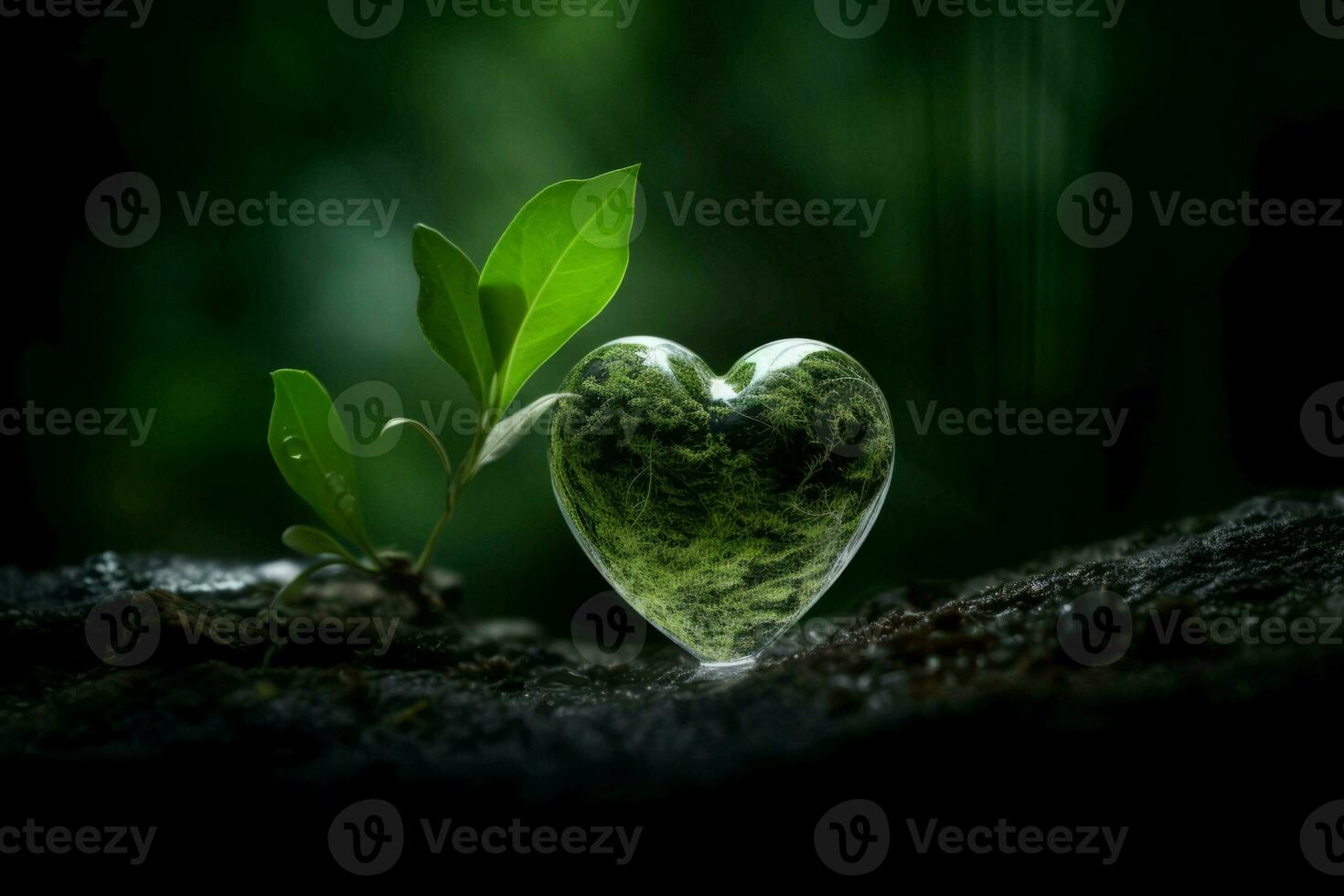 Save nature heart. Generate Ai photo