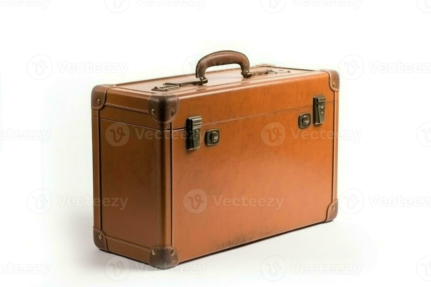 Retro suitcase vintage. Generate Ai photo