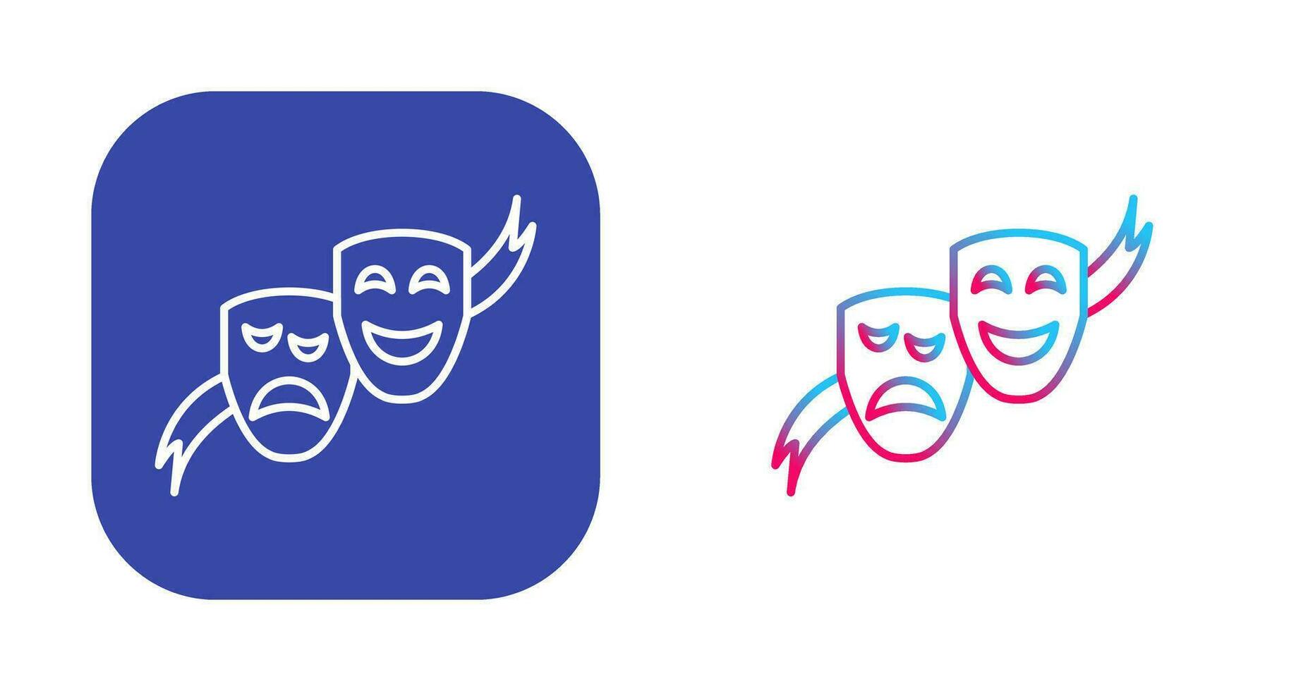 Theater Masks Vector Icon