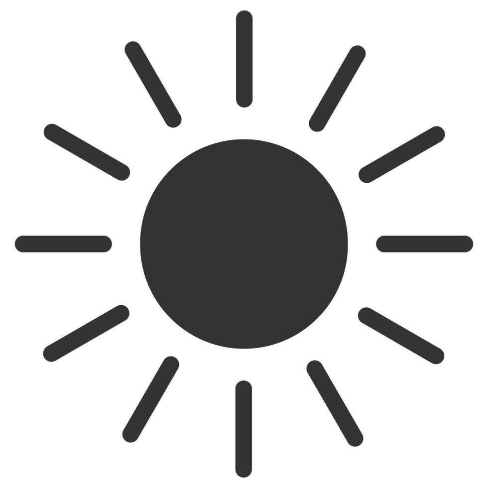 Sun silhouette. Vector flat icon