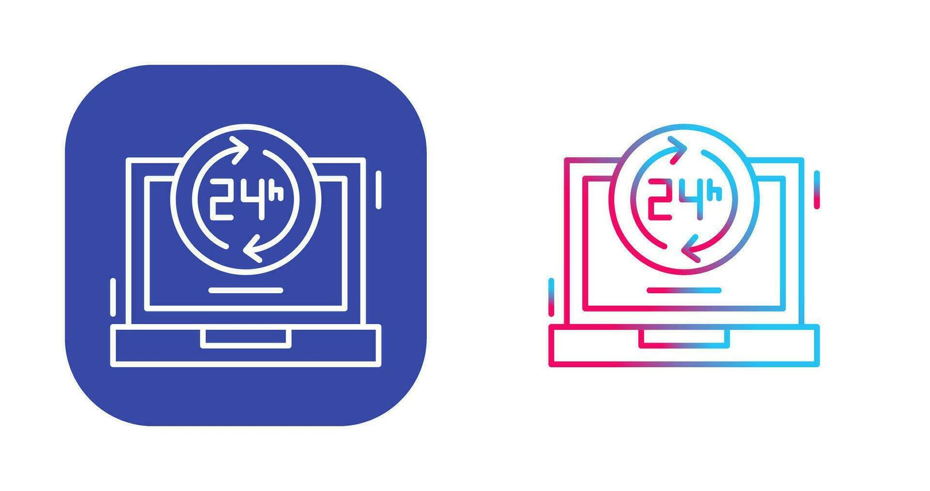 24 Hours Vector Icon