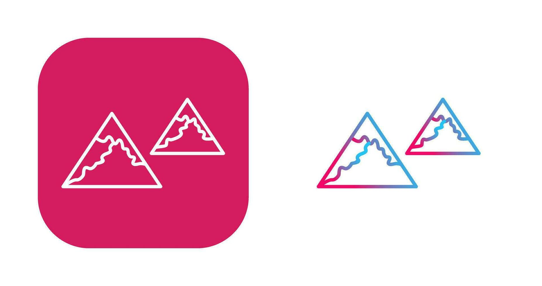 Unique Mountains Vector Icon